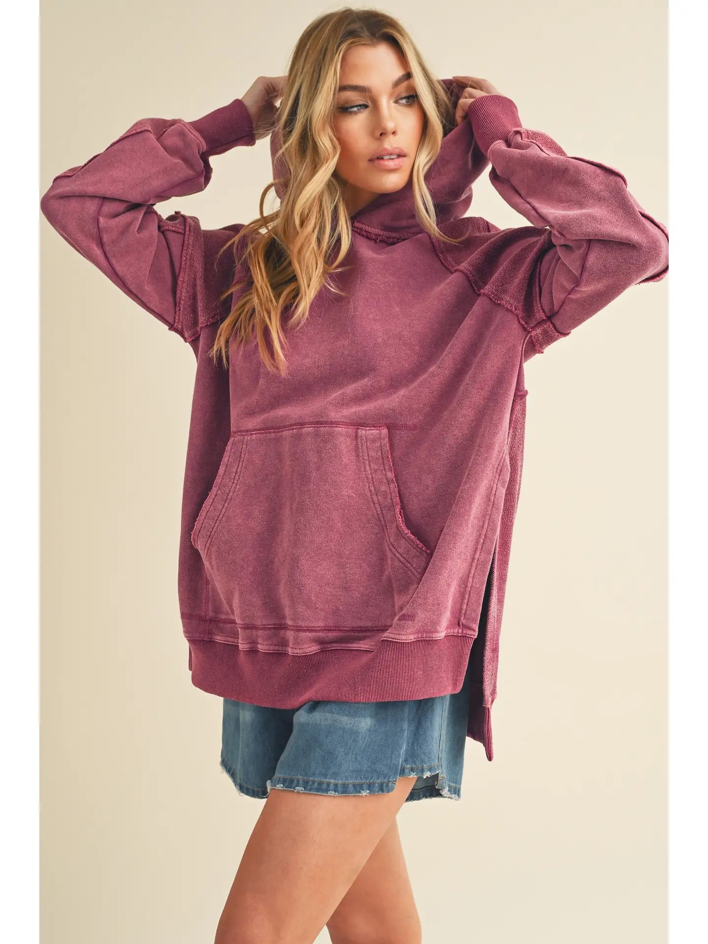 Washed Hoodie w/ Slits