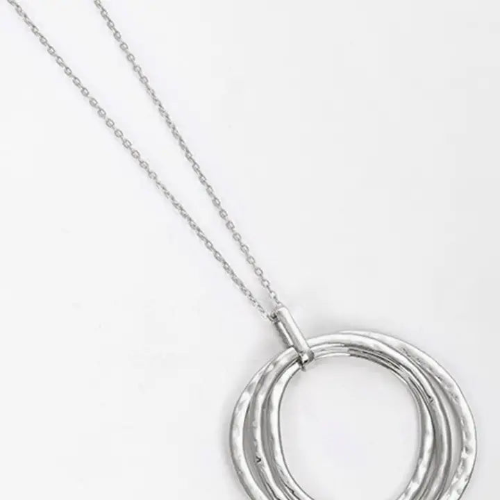 Tri Circle Pendant Necklace