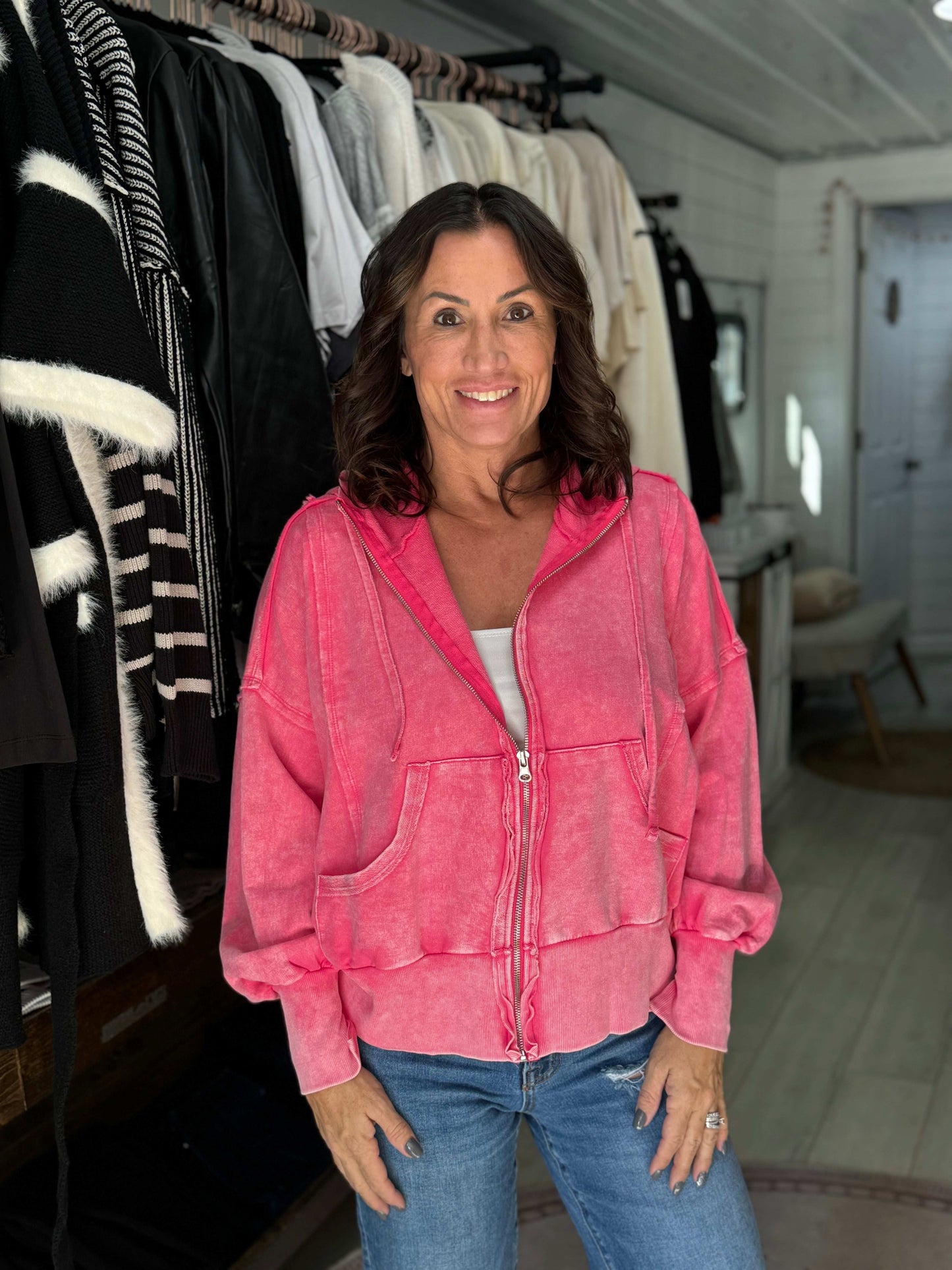 Full Zip Full Length Hoodie