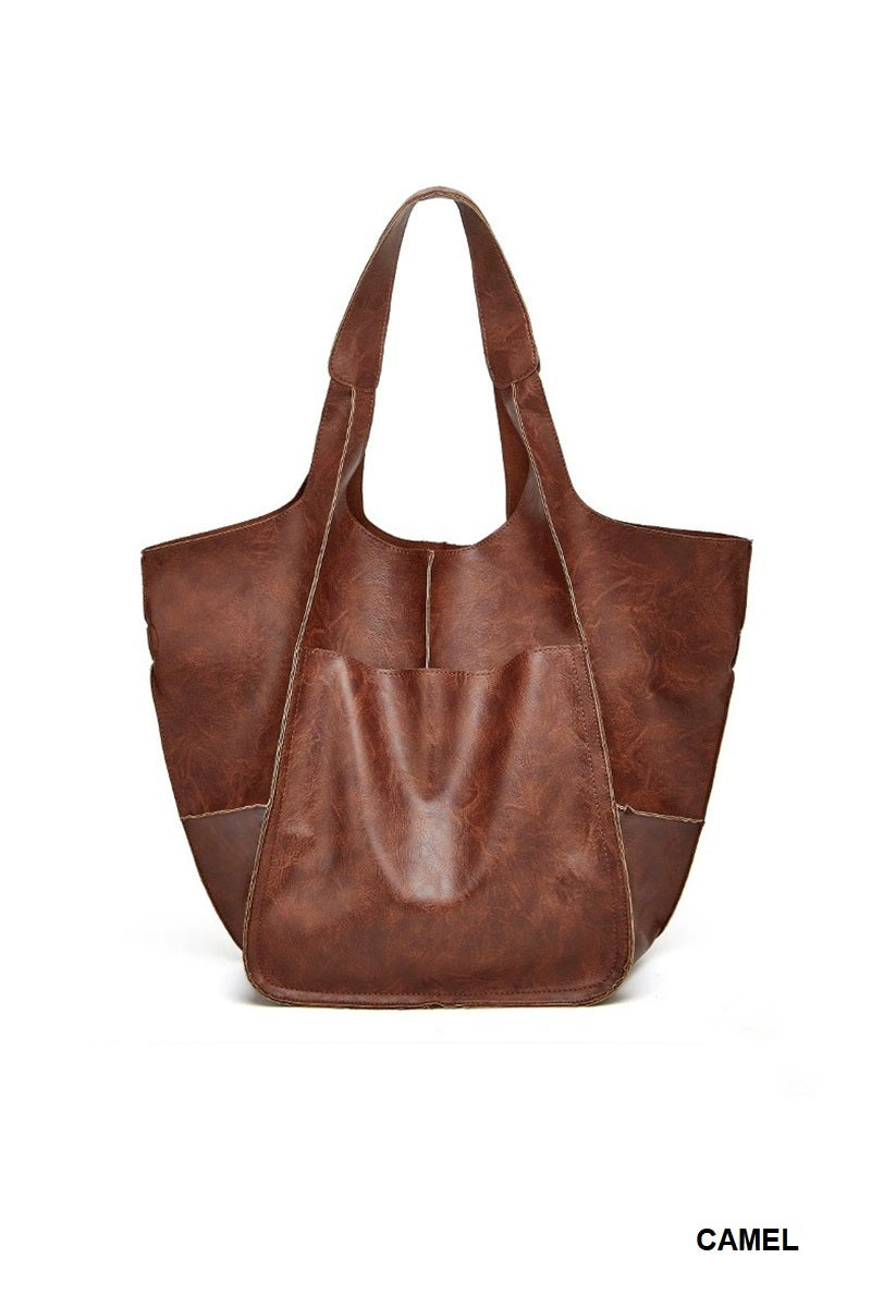 Oversized Vegan Leather Bag