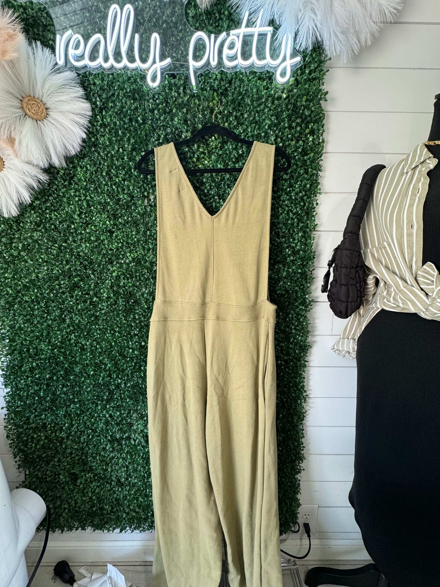 Plunging Neck Jumpsuit