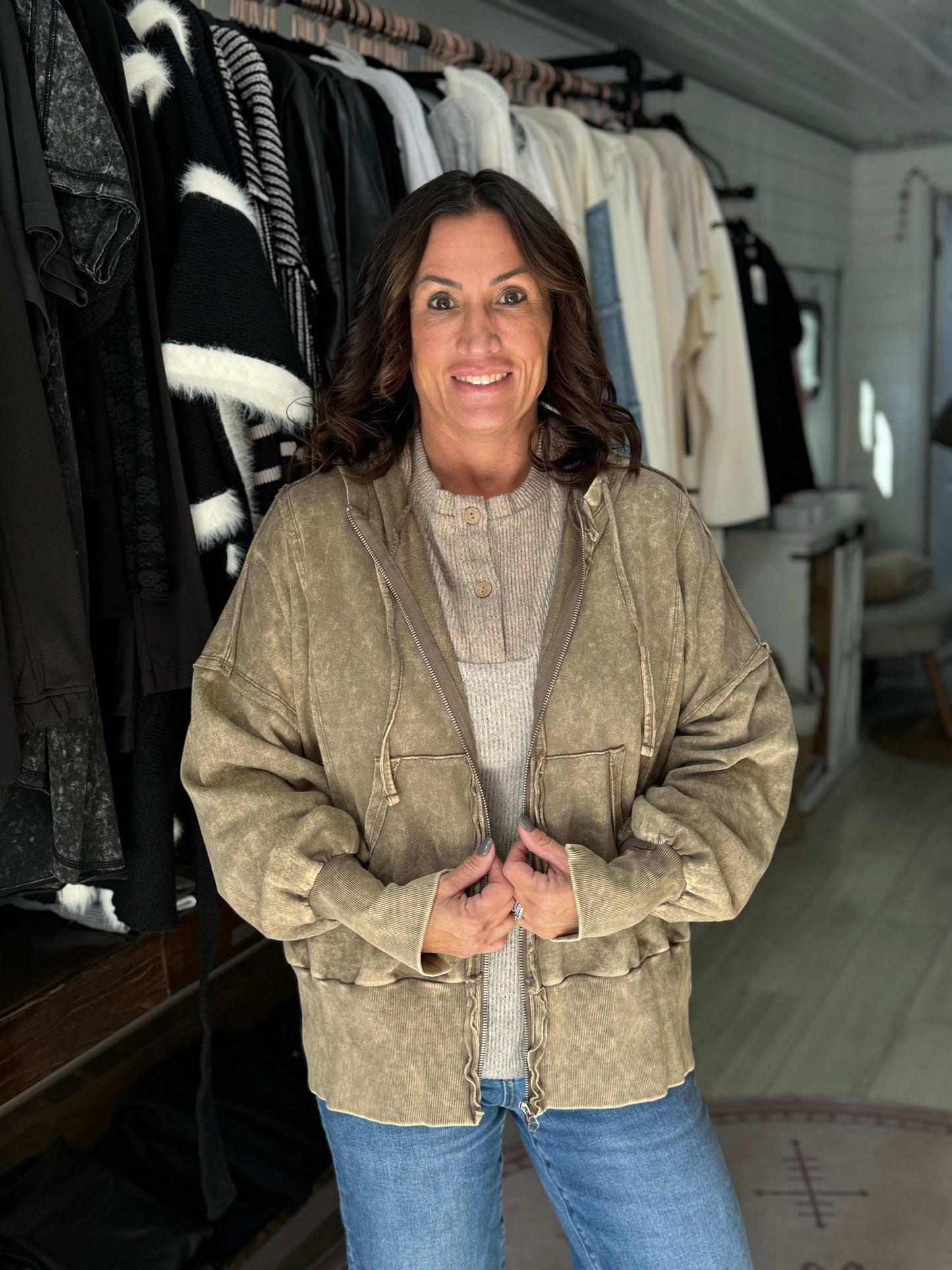 Full Zip Full Length Hoodie