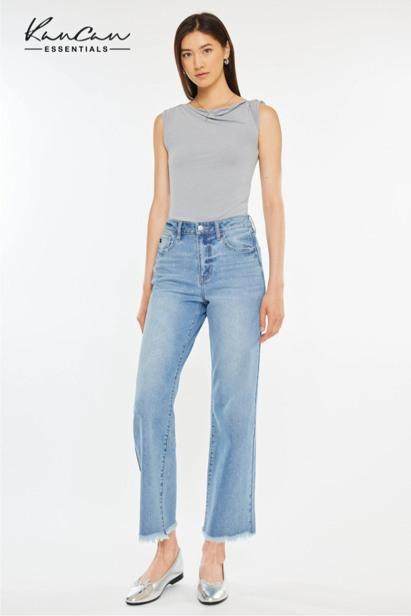 High Rise Slim Wide Leg