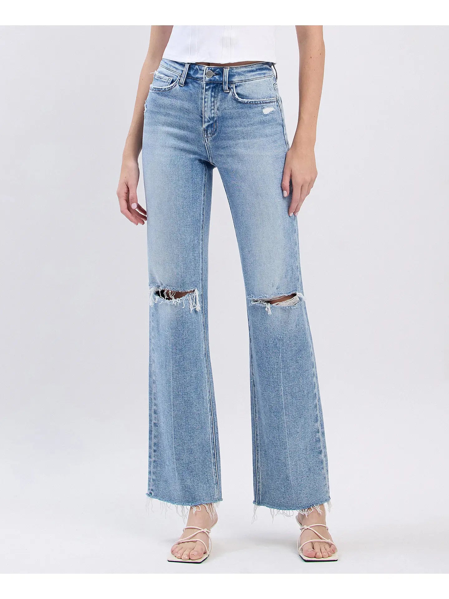 High Rise Distressed Slim