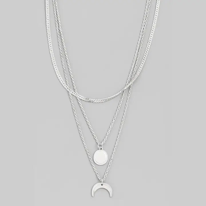Layered Moon Necklace