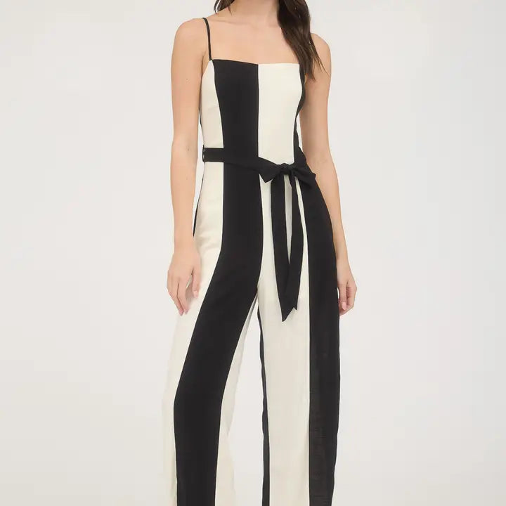 Spaghetti Strap Cream/Black Jumper
