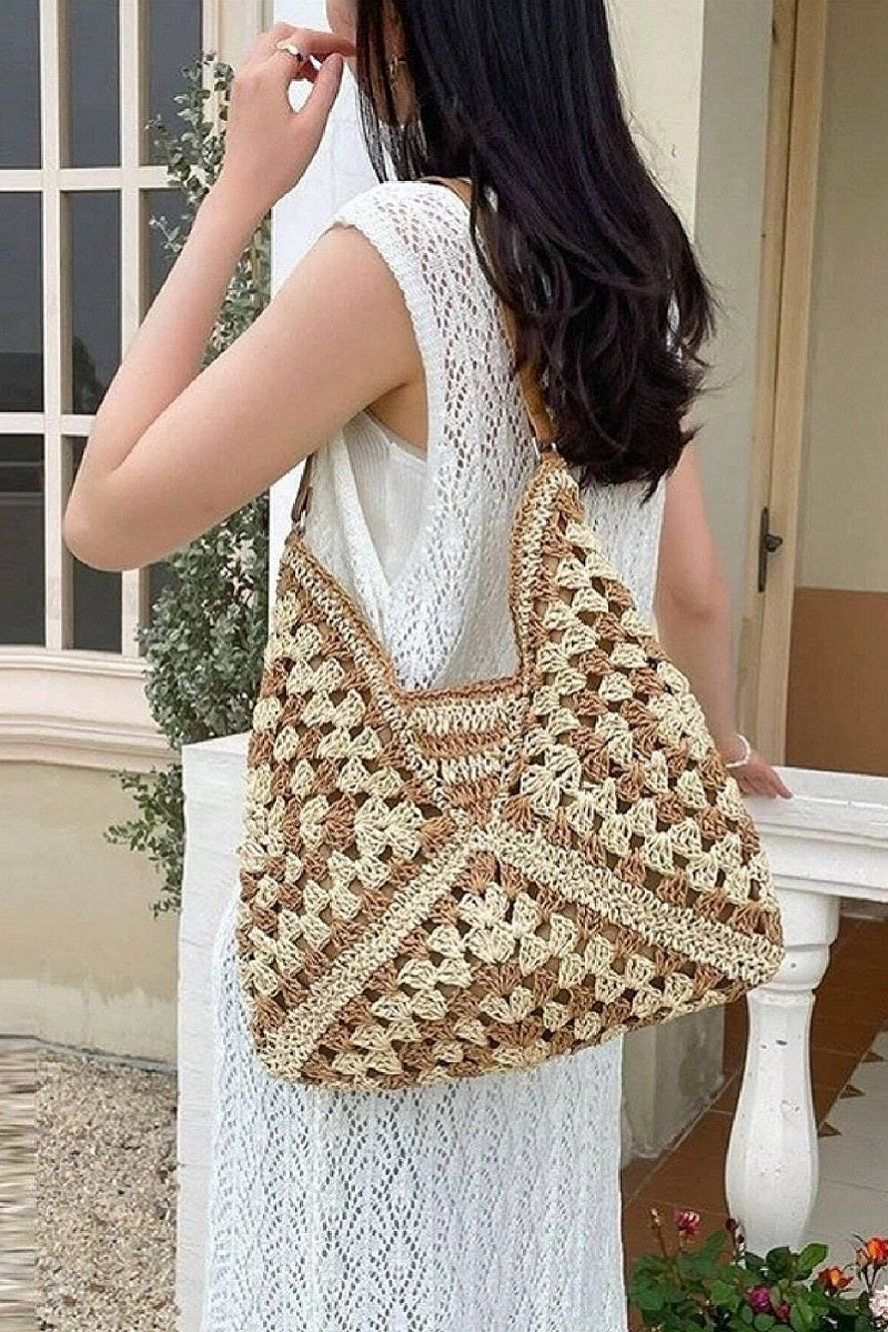 Vintage Woven Straw Bag