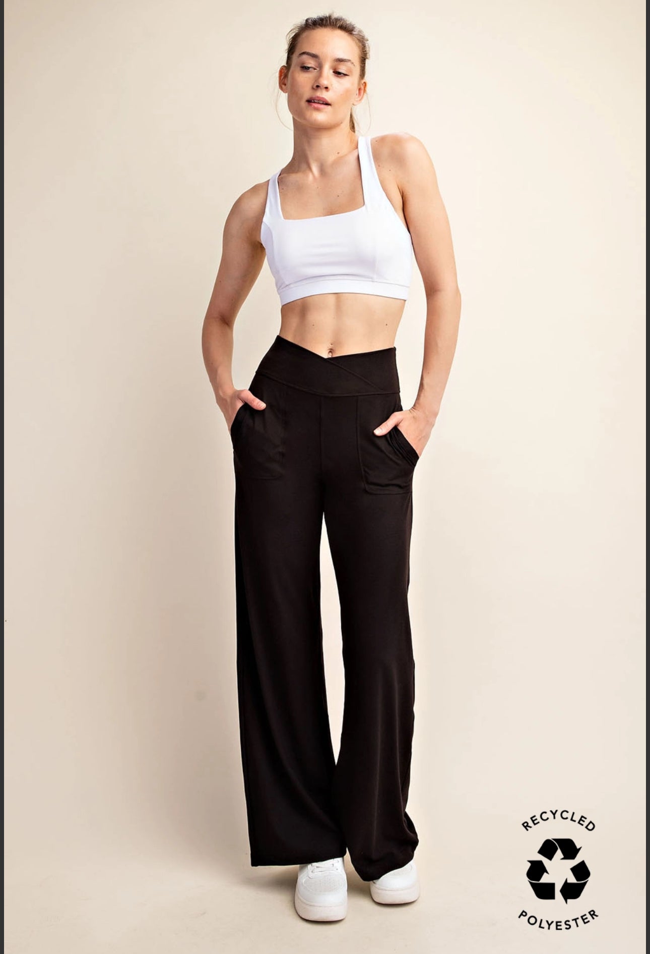V-Waist Wide Leg Pant