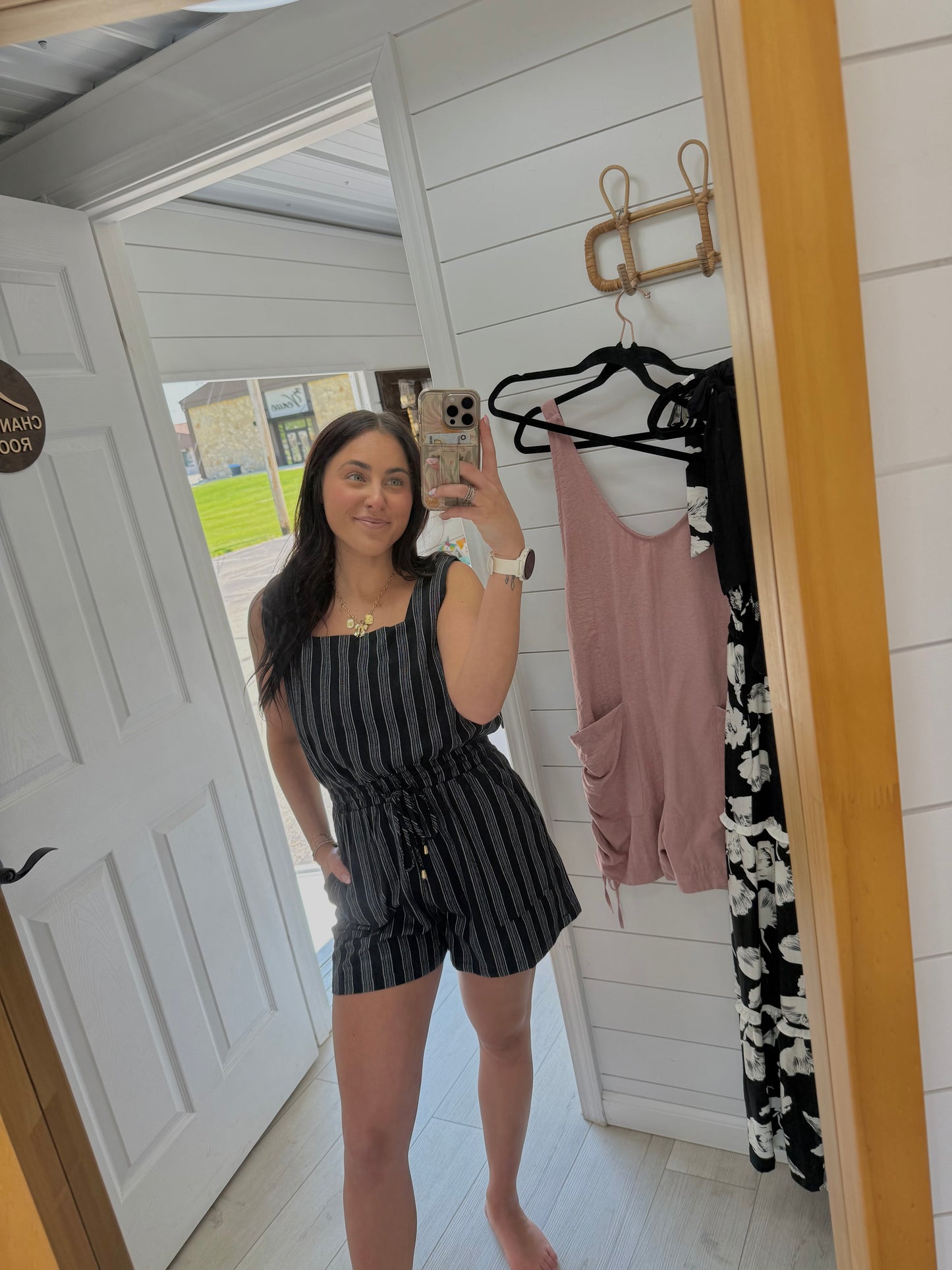 Linen Striped Romper
