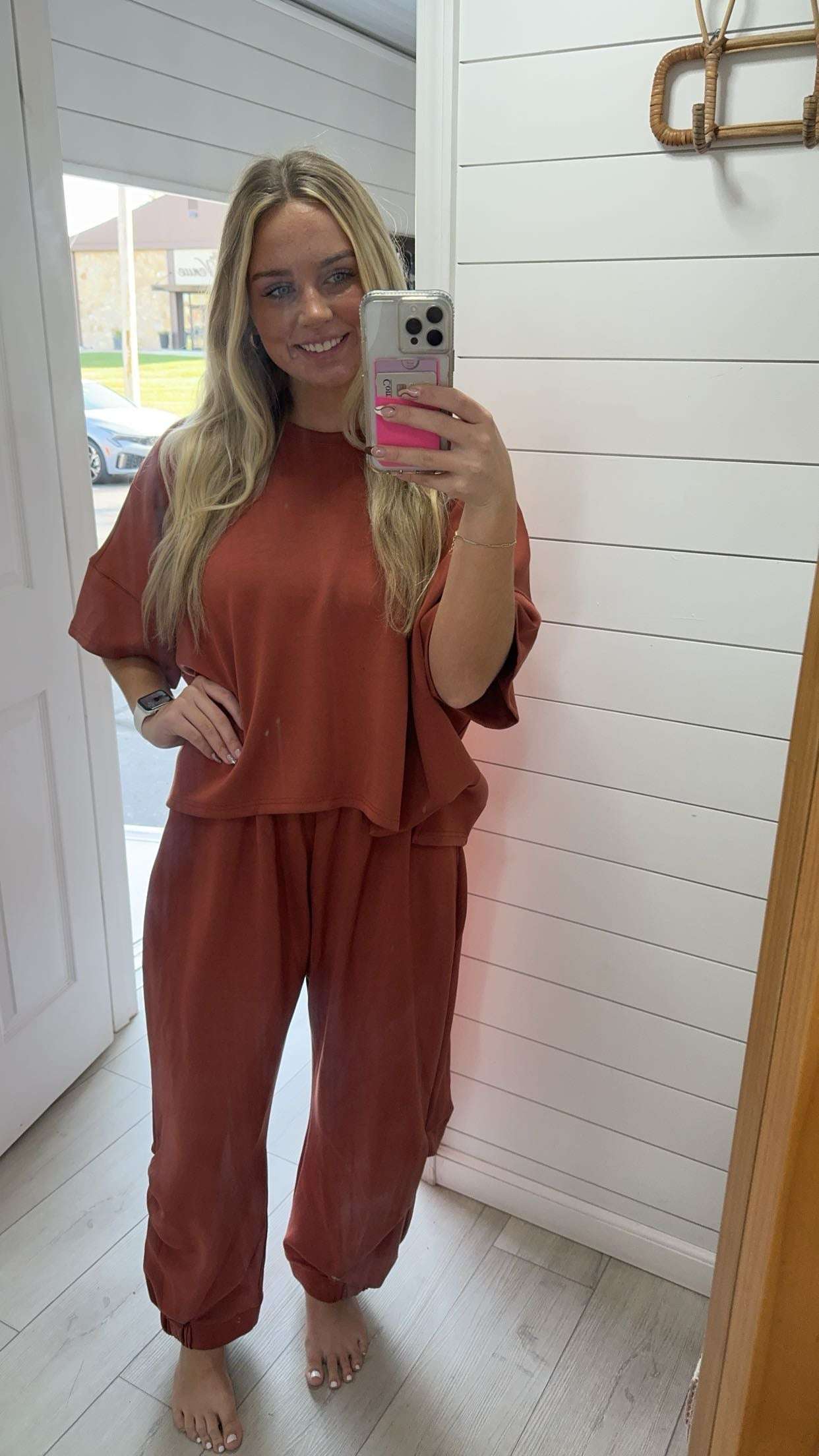 Round Neck Top w/Pant Set