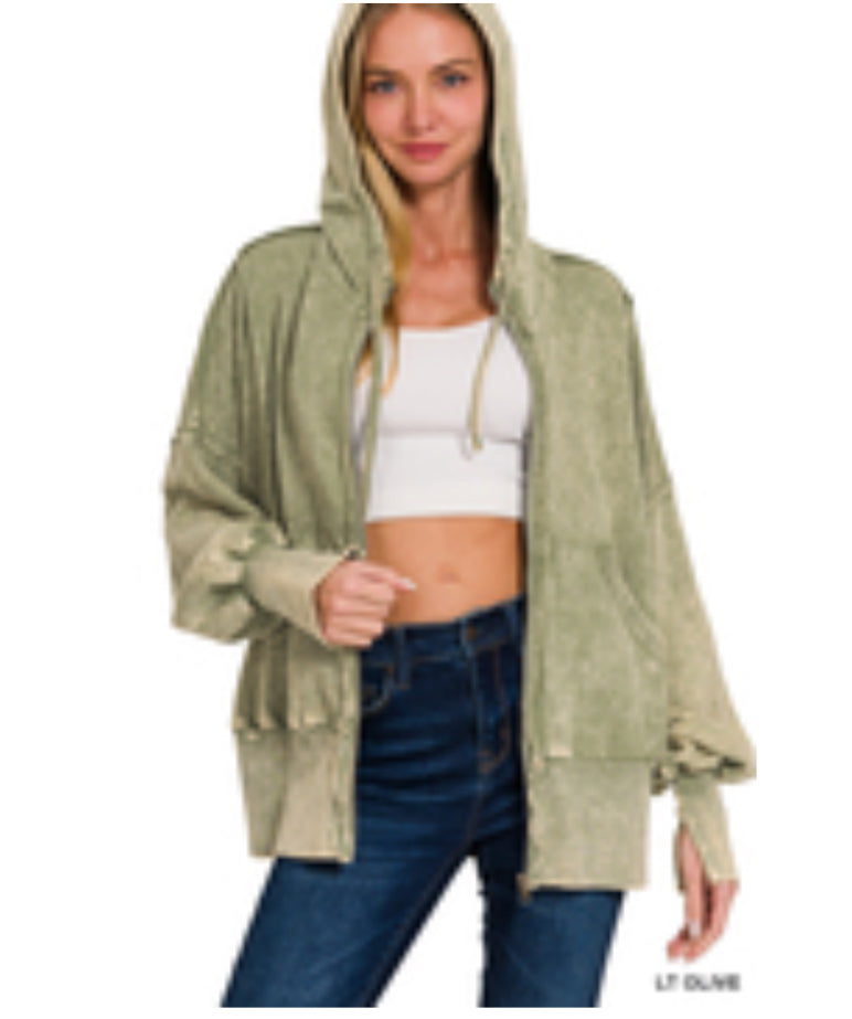 Full Zip Full Length Hoodie