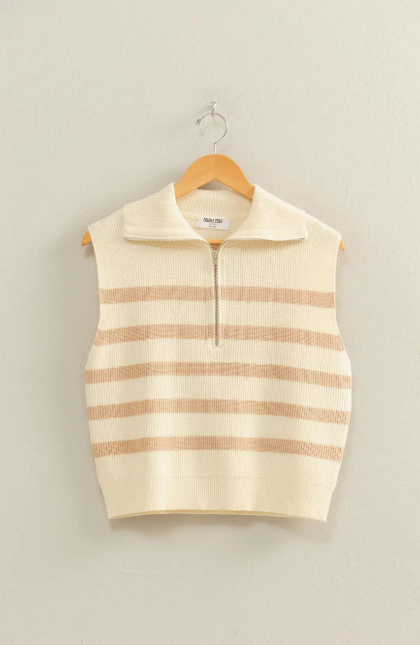 Knit Striped Sweater Vest