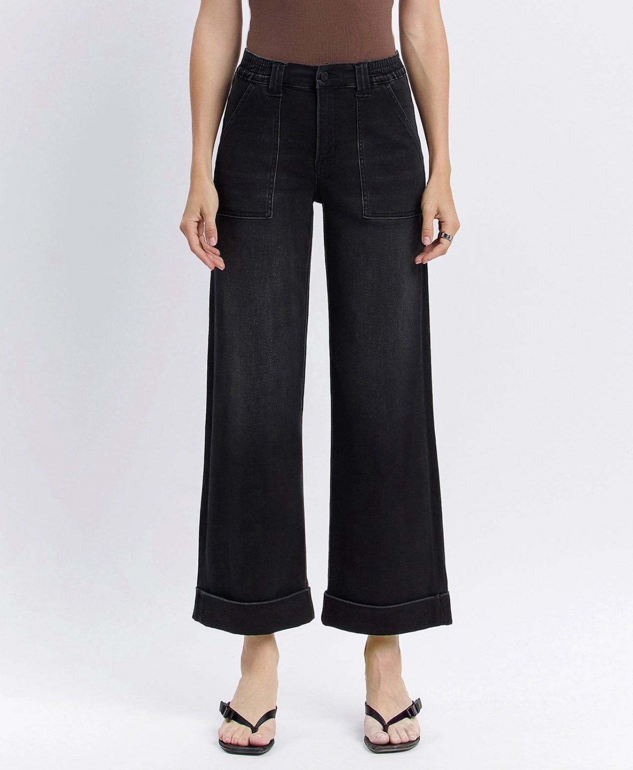 High Rise Super Soft Baggy Wide Denim