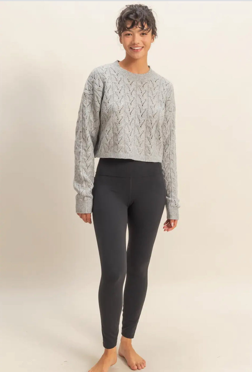 Basic Gray Crop Sweater