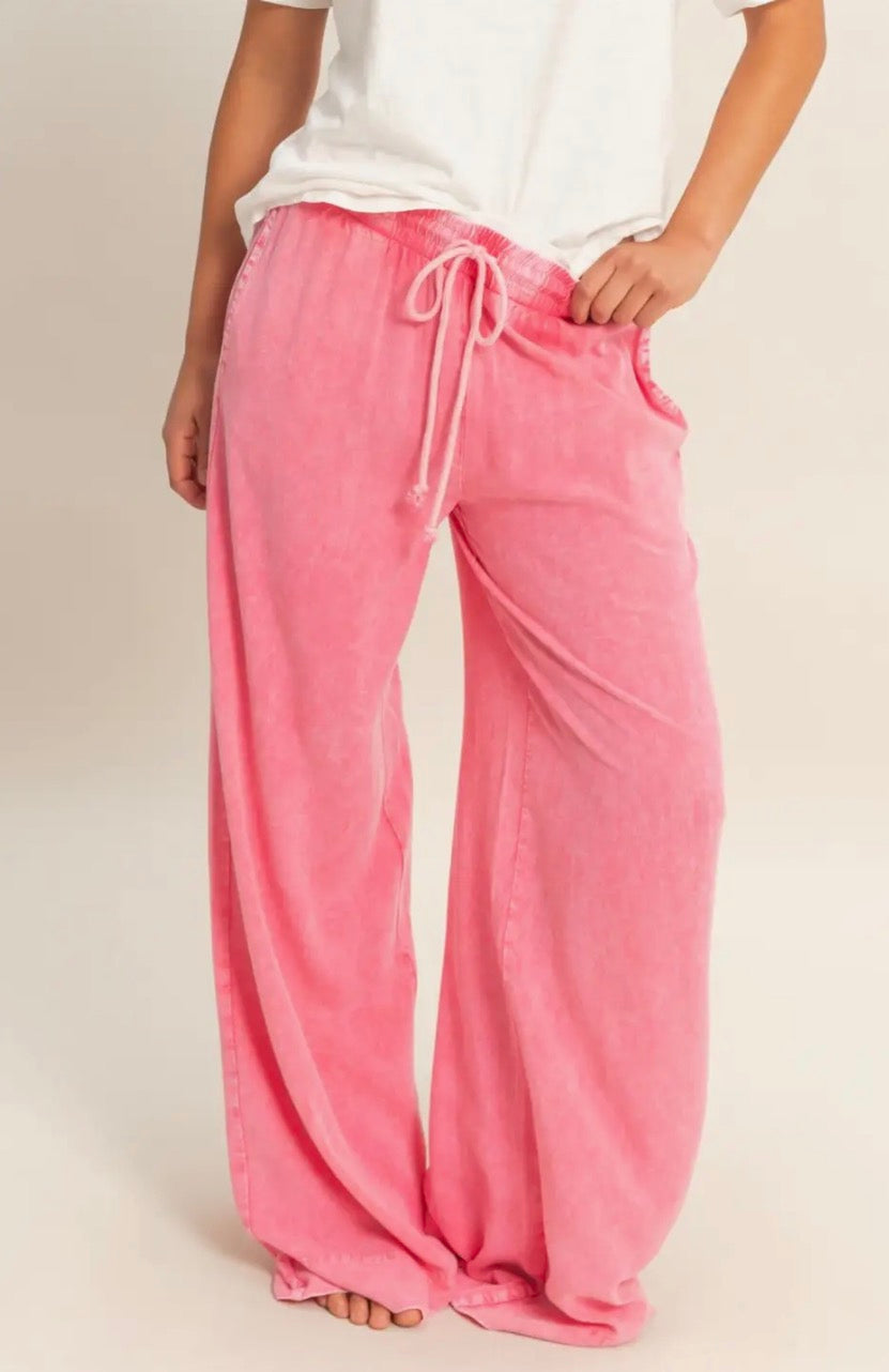 Mineral Wash Drawstring Pants