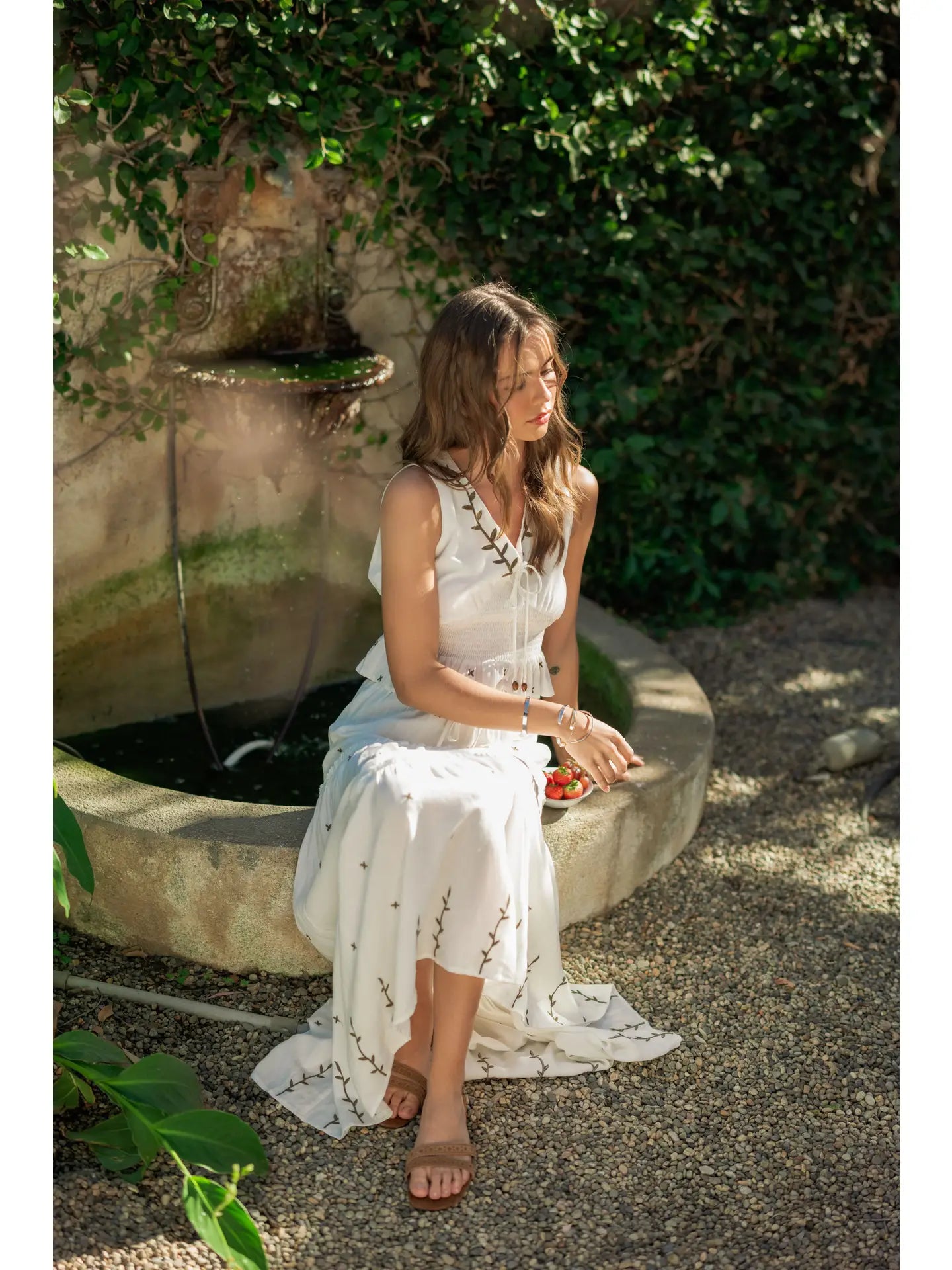 Embroidered Skirt & Tank Set