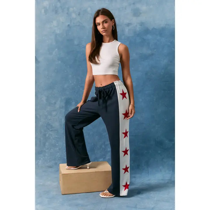 Wide Leg Star Pants