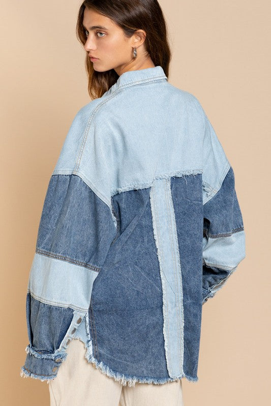 Colorblock Oversized Jacket