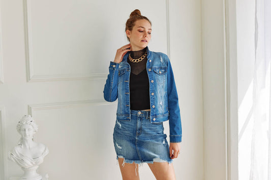 Distressed Denim Jacket