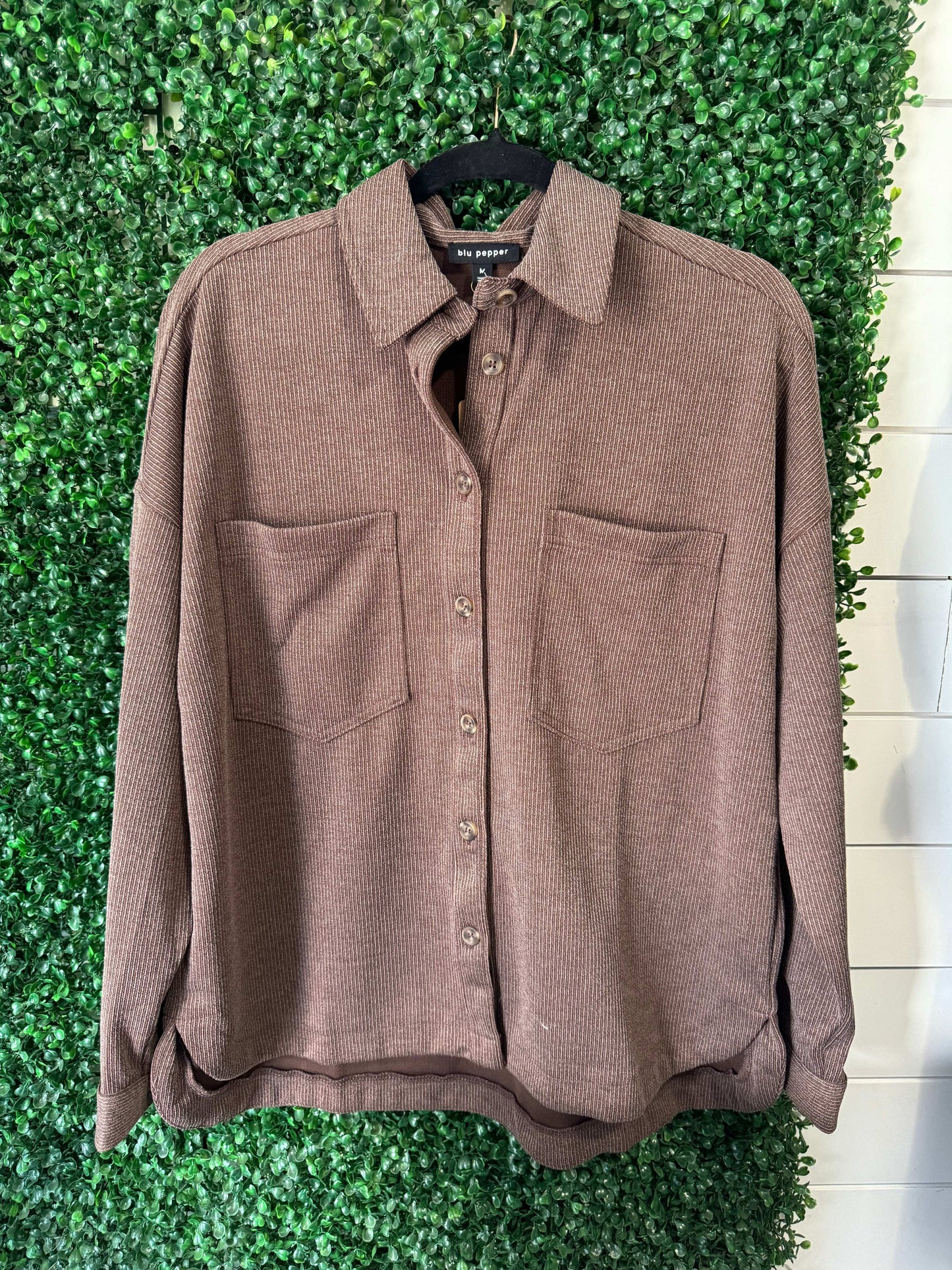 Oversized Shacket Collared Shacket