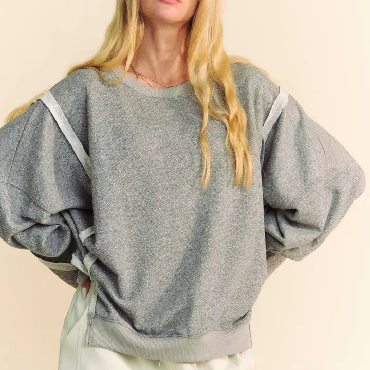 Grey Tattered Sweatshirt