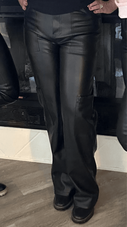 Leather Cargo Pants