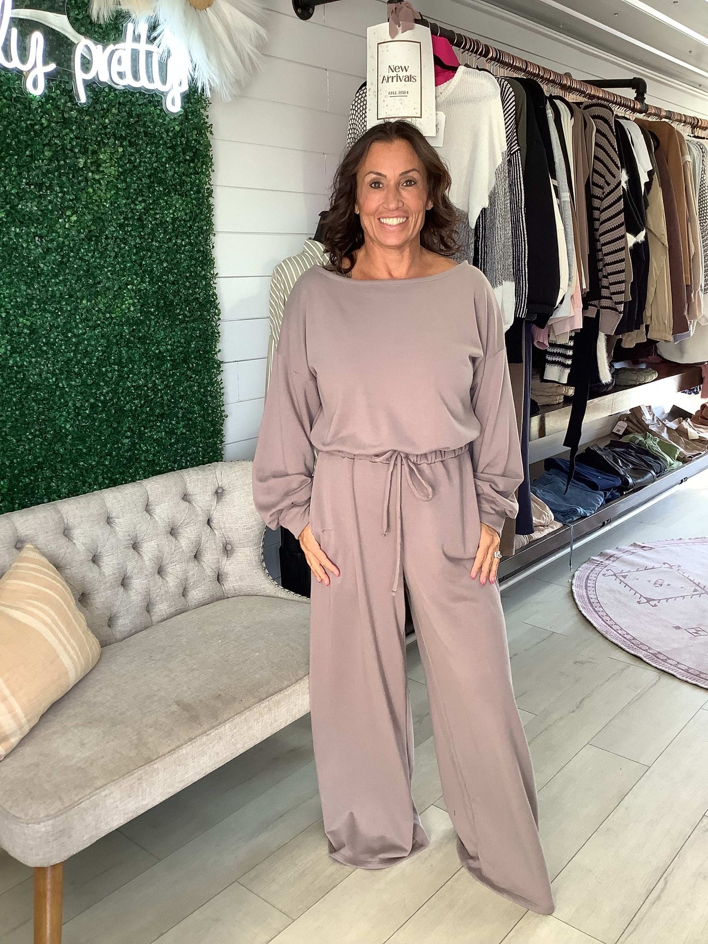 Mocha One Piece Pant Jumpsuit