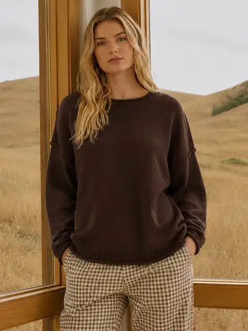 Chocolate Brown Pullover Sweater