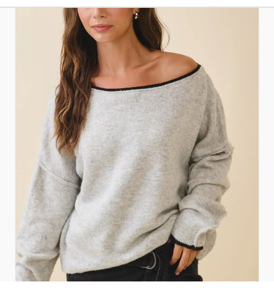 Relaxed Drop Shoulder Pull Over
