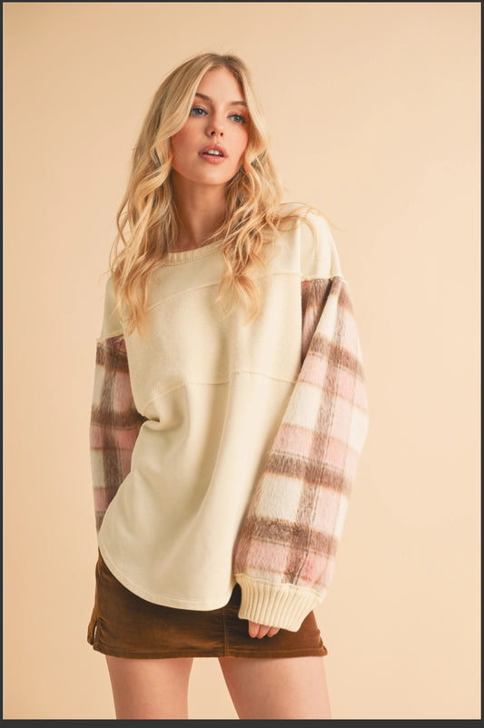 Plaid Puaellover Sweater