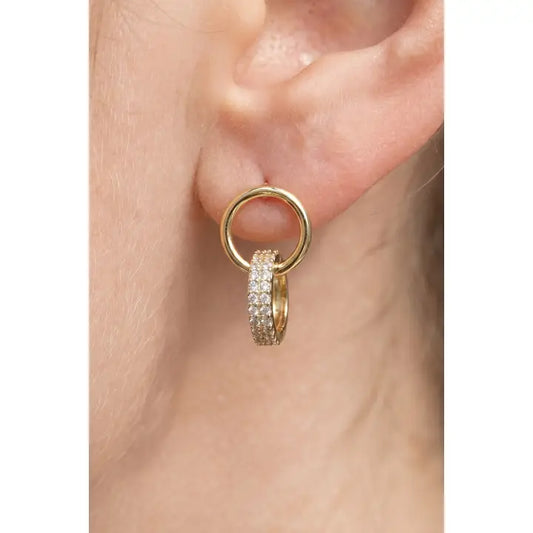 Gold Ring Hang Earrings