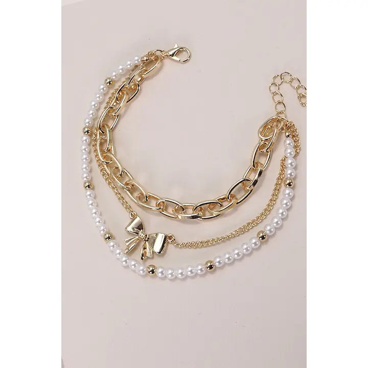 Bow Link Trio Bracelet