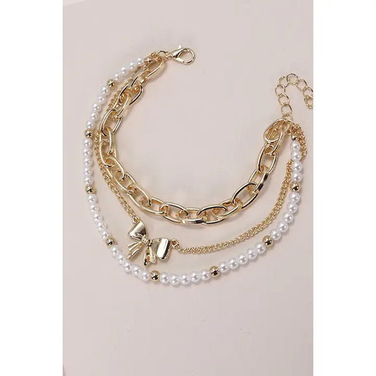 Bow Link Trio Bracelet