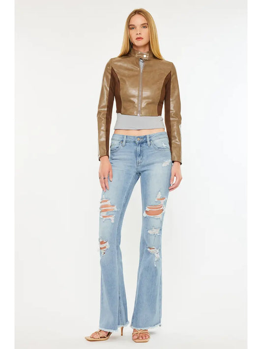 Boot Cut Distressed Jean