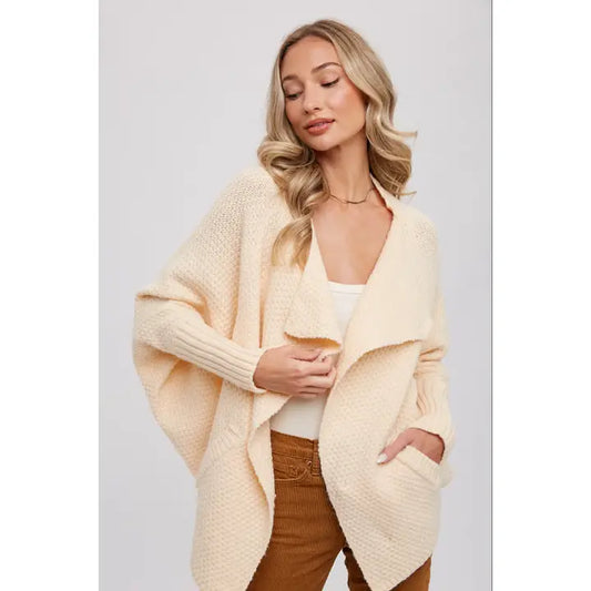 Waffle Cocoon Cardigan