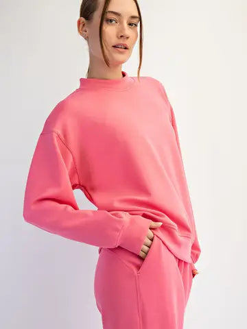 Scuba Mock Neck Pull Over