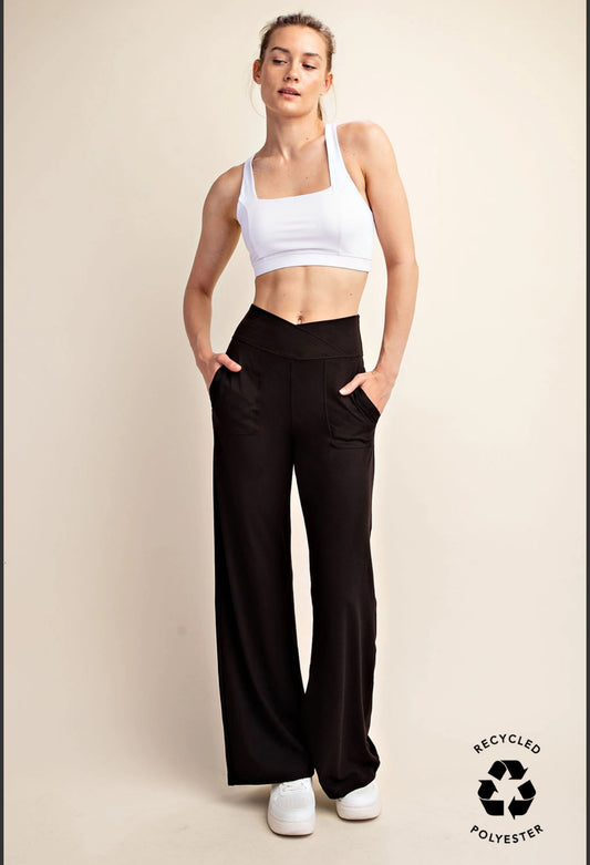 V-Waist Wide Leg Pant