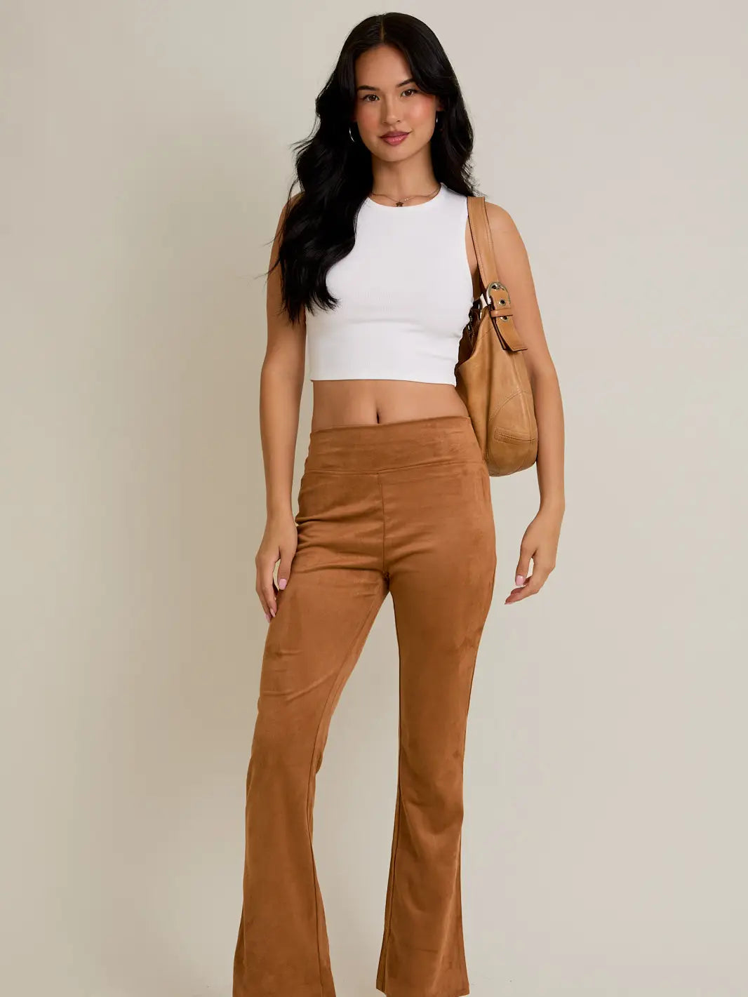 Suede Flare Leggings