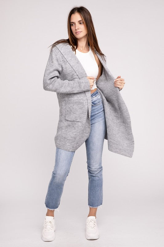 Hooded Sweater Cardigan