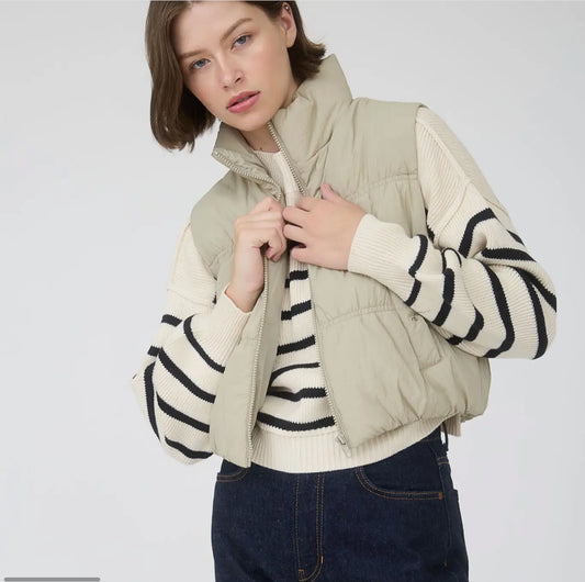 Cropped Puffer Vest