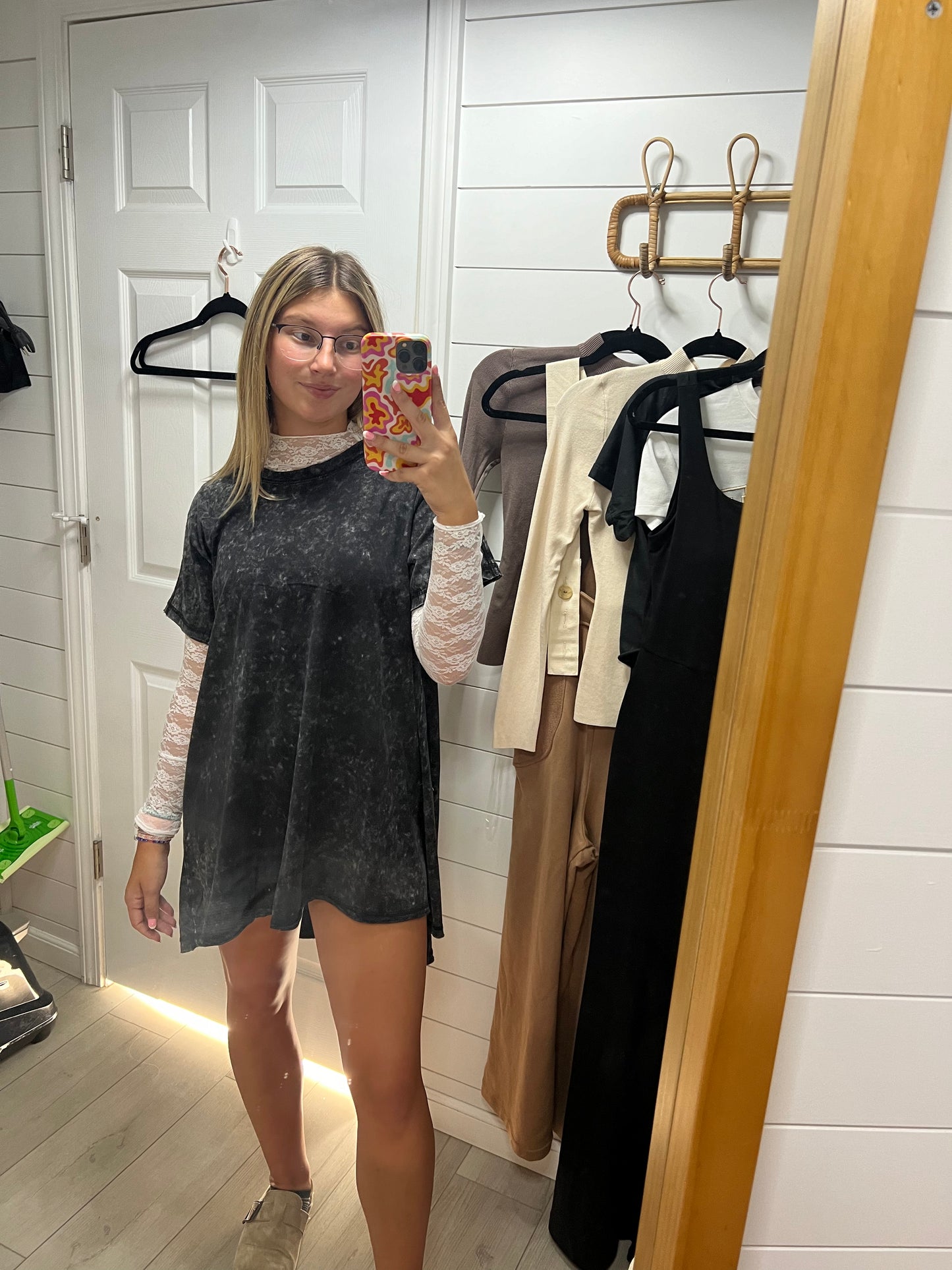 Mineral Washed Oversized Tunic