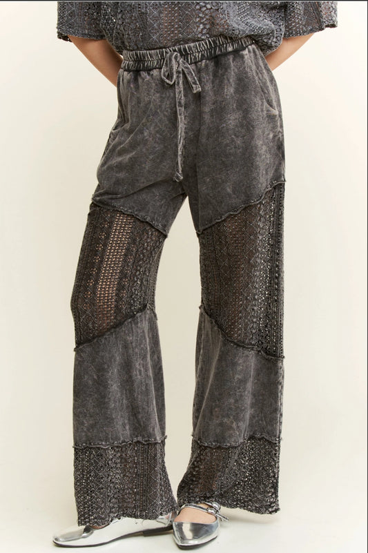 Acid Wash Detail Pants