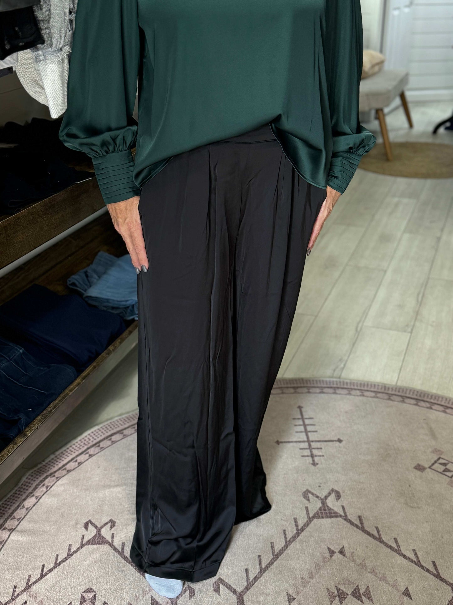 Satin Wide Leg Pants