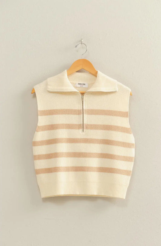 Knit Striped Sweater Vest