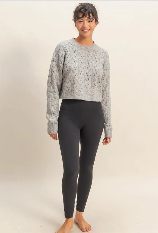 Basic Gray Crop Sweater