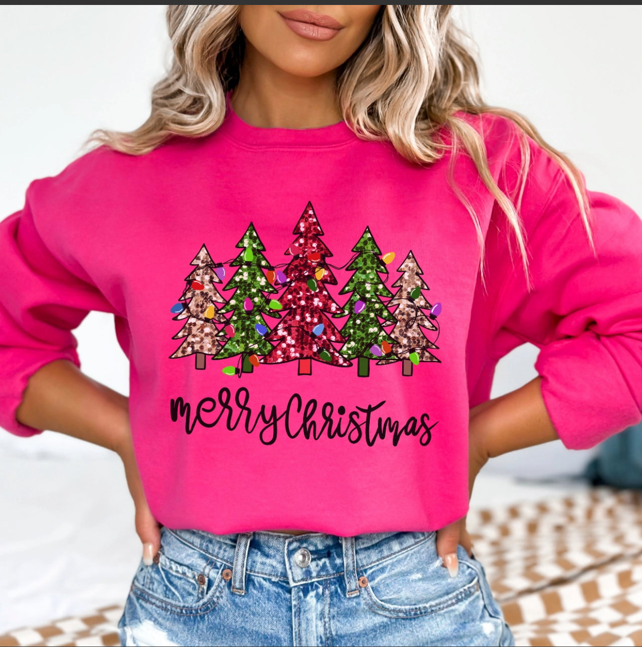 Merry Christmas Sparkle Tree Shirt