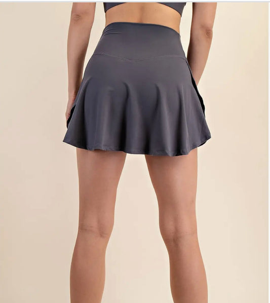 High V Waist Yoga Skort