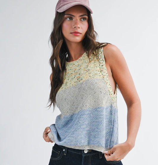 Colorblock Knit Tank