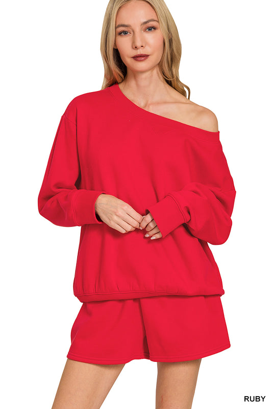 Fleece Sweatshirt & Short Set