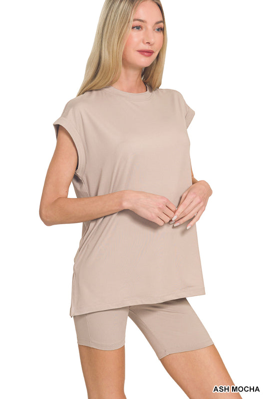 Sleeveless Top & Biker Shorts